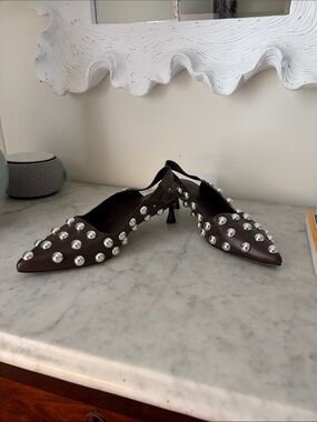 Tibi sling back shoes